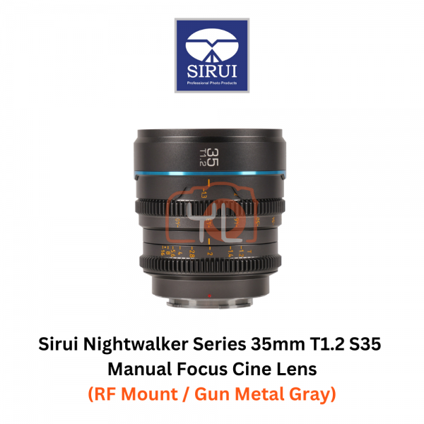 Sirui 35mm T1.2 S35 Manual Focus Cine Lens (RF Mount, Gun Metal Gray)