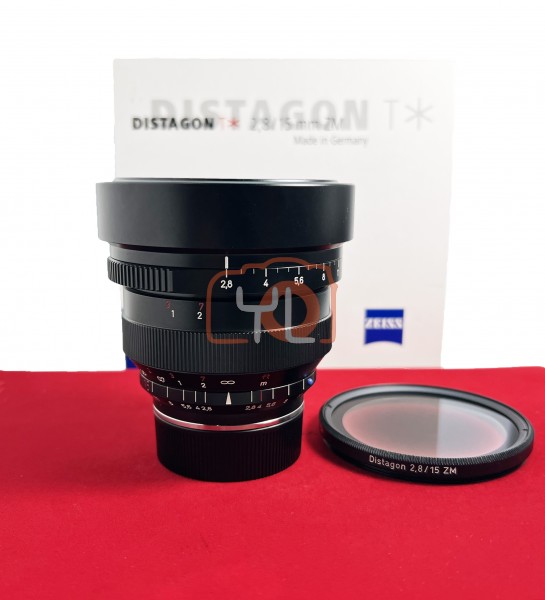 [USED-PJ33] Zeiss 15mm F2.8 ZM Distagon T* (Leica M) With Center Filter (-1.5 EV) , 95% Like New Condition (S/N:15556876)