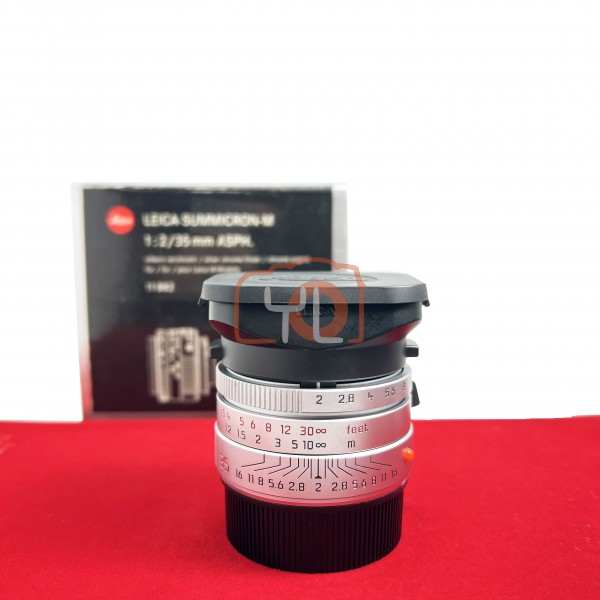 [USED-PJ33] Leica 35mm F2 Summicron-M ASPH (Silver) 11882 , 90% Like New Condition (S/N:3938965)