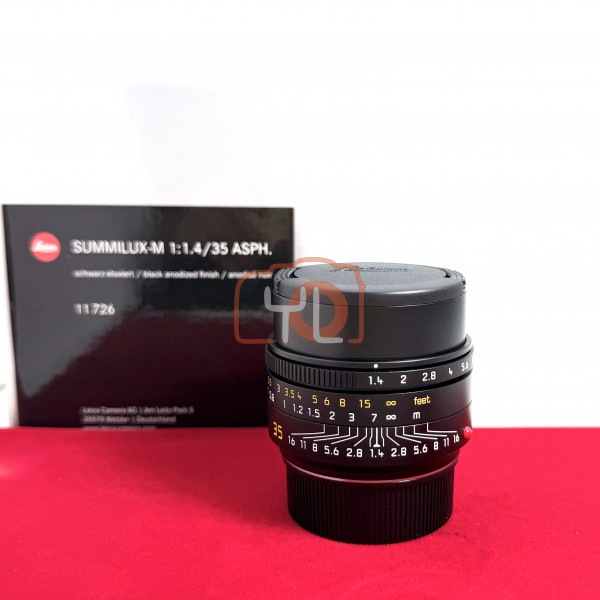 [USED-PJ33] Leica 35mm F1.4 Summilux-M ASPH FLE II 11726, 95% Like New Condition (S/N:4913398)