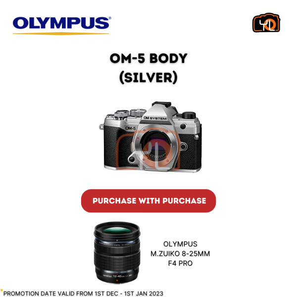OM SYSTEM OM-5 (Silver) + 8-25mm F4 PRO Lens