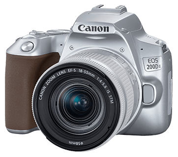 Canon EOS 200D II + EF-S 18-55mm f/3.5-5.6 IS STM Lens (Silver) [Free Camera Bag]