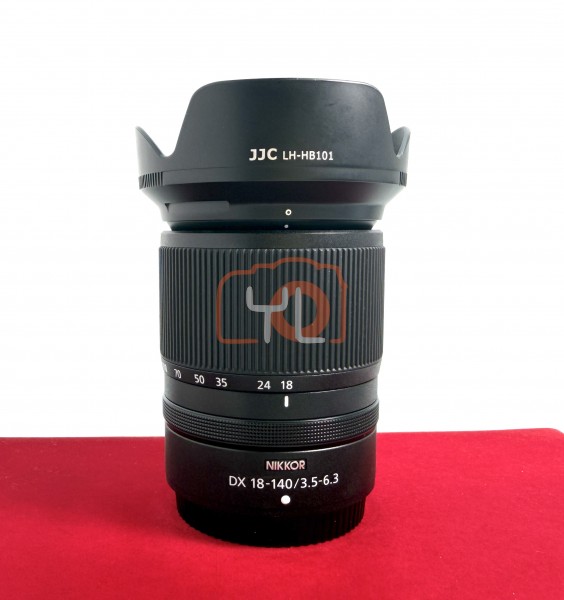 [USED-PJ33] Nikon 18-140mm F3.5-6.3 VR NIKKOR DX Z Lens, 95% Like New Condition (S/N:20154033)