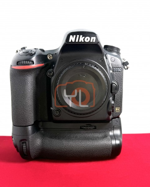[USED-PJ33] Nikon D750 Body+ MB-D16 Battery Grip (Shutter Count:70K), 85% Like New Condition (S/N:8530093)