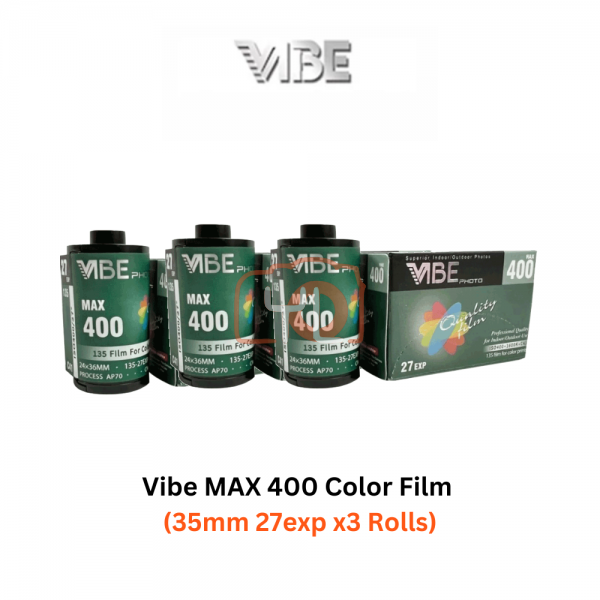 VIBE MAX 400 27 EXP 35MM FILM x3 ROLLS