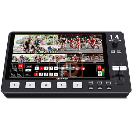FeelWorld L4 HDMI Livestream Switcher with 10.1