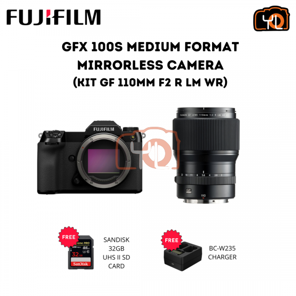 Fujifilm GFX 100S Medium Format Mirrorless Camera (Kit - GF 110mm F2 R LM WR) ( Free BC-W235 Charger, 32GB UHS II SD Card )