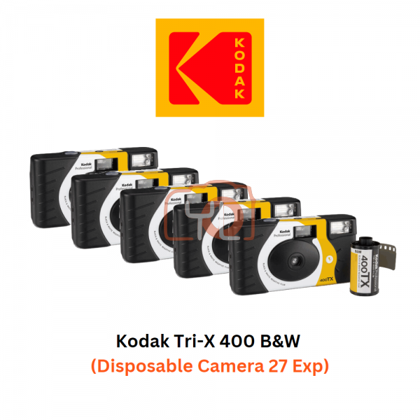Kodak Tri-X 400 Single-Use Flash Camera (27 Exposures) x5