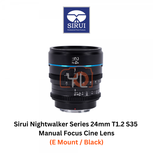 Sirui 24mm T1.2 S35 Manual Focus Cine Lens (E Mount)