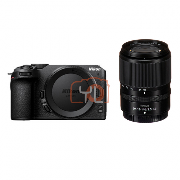 Nikon Z30 Mirrorless Camera with 18-140mm f/3.5-6.3  (Battery EN-EL25a Redeem Online email to service@futuromic.com)
