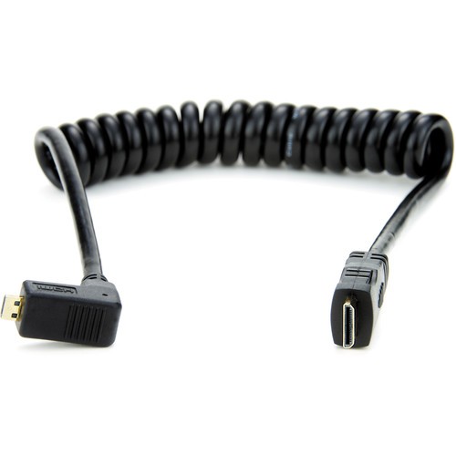 Atomos Right-Angle Micro to Mini HDMI Coiled Cable