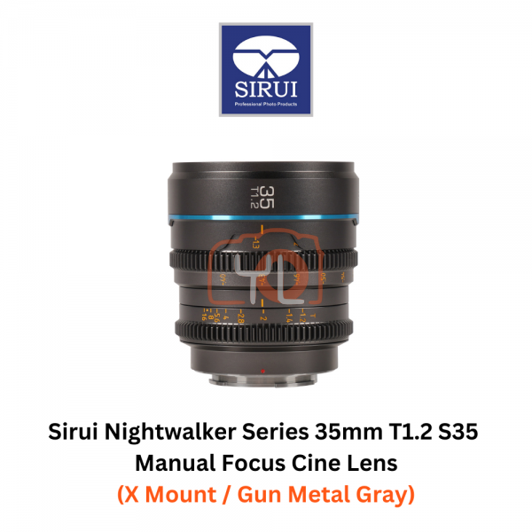 Sirui 35mm T1.2 S35 Manual Focus Cine Lens (X Mount, Gun Metal Gray)