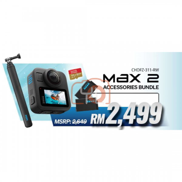 GoPro MAX 2 360 Action Camera Accessories Bundle Set - (April PROMO)