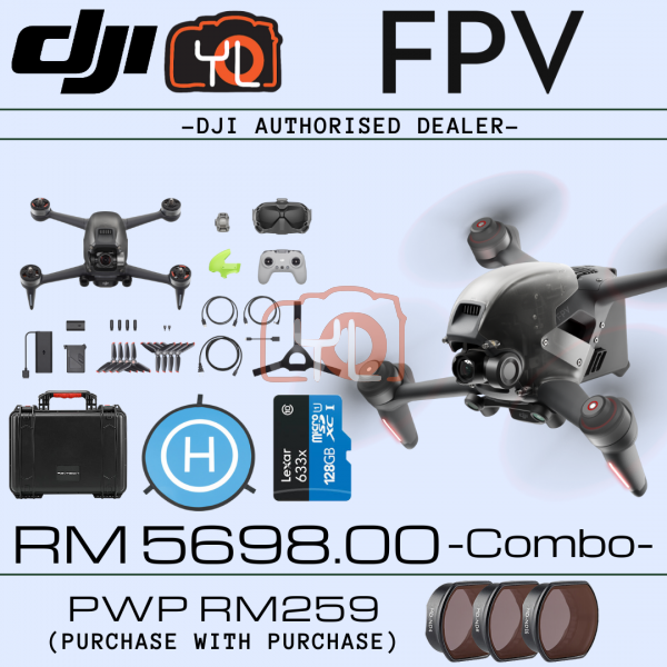 DJI FPV Combo ( Carrying Case , Landing Pad , 128GB Card )