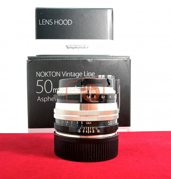[USED-PJ33] Voigtlander 50mm F1.5 II MC Nokton Vintage Line ASPH (Nickel) VM (Leica M), 95% Like New Condition (S/N:7111202)