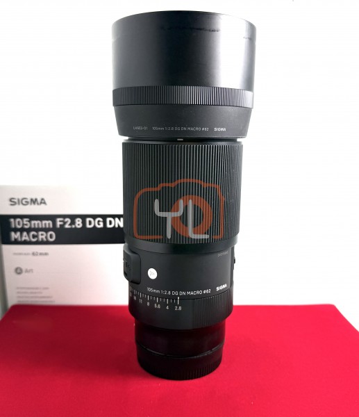 [USED-PJ33] Sigma 105mm F2.8 Macro DG DN  ART (Sony FE), 95% Like New Condition (S/N:55578888)
