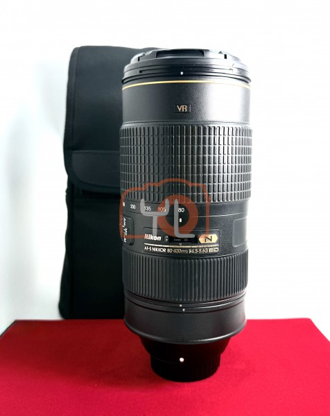 [USED-PJ33] Nikon 80-400mm F4.5-5.6 G AFS VR, 90% Like New Condition (S/N:237589)