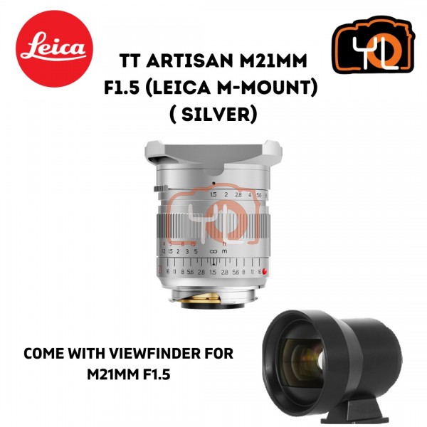 TT Artisan M21mm F1.5 (Leica M-Mount) - ( Silver) with View Finder
