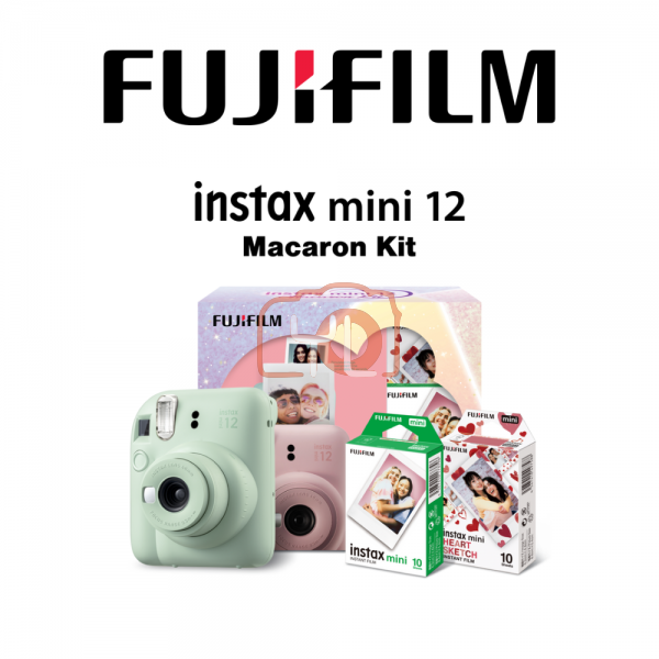 FUJIFILM INSTAX MINI 12 Instant Film Camera Macaron Kit (Mint Green)