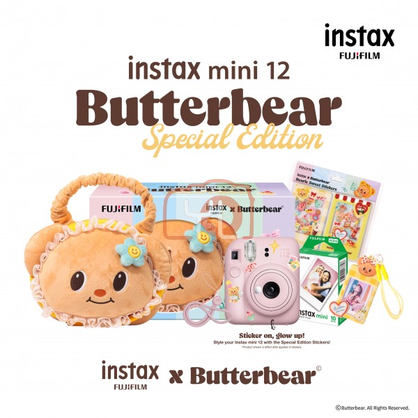 Fujifilm Instax Mini 12 Butterbear Kit - (Pastel Blue)