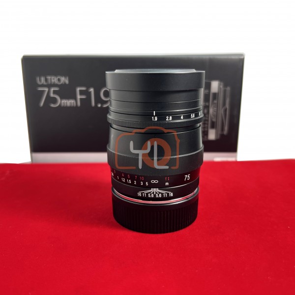 [USED-PJ33] Voigtlander 75mm F1.9 Ultron M.C. ASPH VM (Leica M), 90% Like New Condition (S/N:7310254)