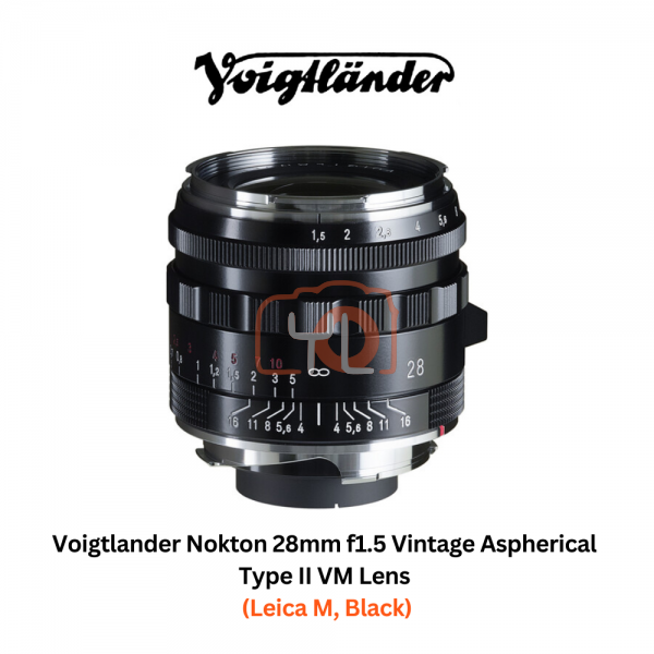 Voigtlander Nokton 28mm f1.5 Vintage Aspherical Type II VM Lens (Leica M, Black)