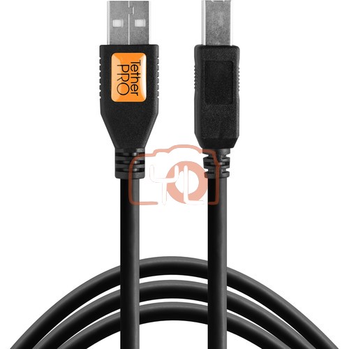 Tether Tools TetherPro USB 2.0 Type A Male to Type B Male Cable (Black, 15')