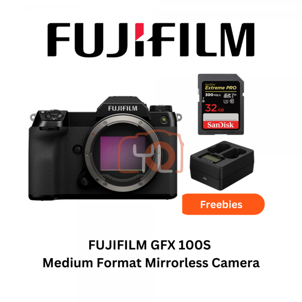 Fujifilm GFX 100S Medium Format Mirrorless Camera (Body Only) - ( Free BC-W235 Charger, 32GB UHS II SD Card )
