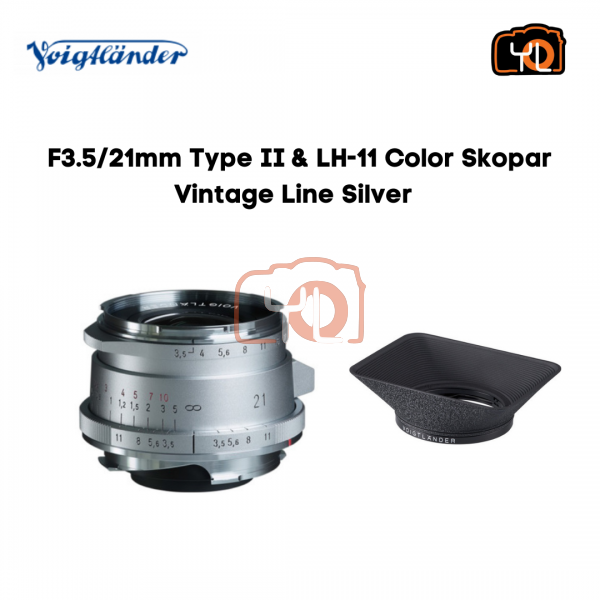 Voigtlander 21mm F3.5 Color-Skopar Aspherical VM Lens & LH-11- SIlver (For Leica M-Mount)