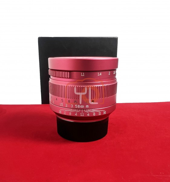 [USED-PJ33] 7artisans 50mm F1.1 (Red Edition) 95/100 YL 20TH Anniversary Edition (Leica M) , 95% Like New Condition, S/N:6510098