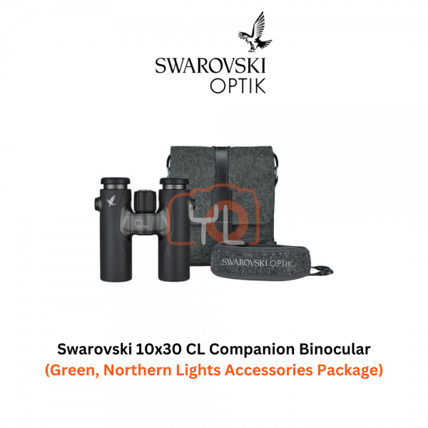 Swarovski 10x30 CL Companion Binocular (Green, Northern Lights Accessories Package)