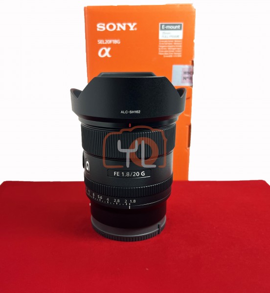 [USED-PJ33] Sony 20mm F1.8 G FE, 95% Like New Condition (S/N:1836094)