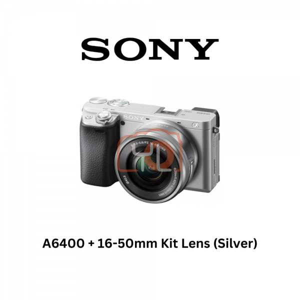 Sony A6400 Camera (Silver) + 16-50mm Kit Lens - Free Sony 64GB SD Card