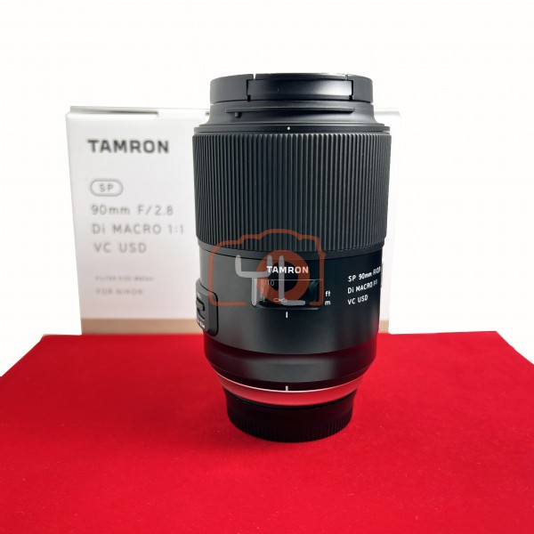 [USED-PJ33] Tamron 90mm F2.8 Macro DI SP VC USD (F017N) (Nikon), 95%Like New Condition, S/N:002083
