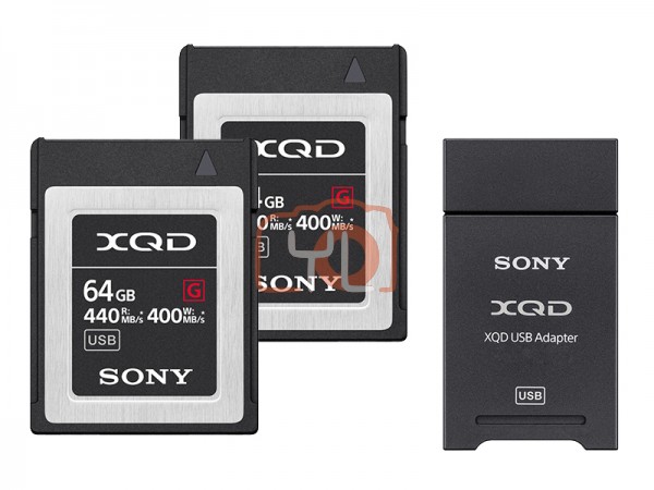 Sony 64GB XQD G Series Memory Card (Pack of 2) + QDA-SB1 Reader
