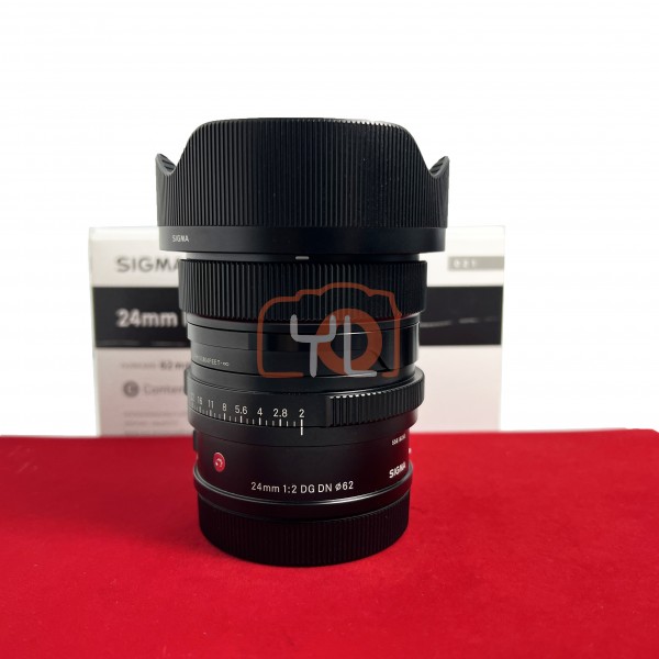 USED-PJ33] Sigma 24mm F2 DG DN Contemporary (L-Mount), 95% Like New Condition (S/N:55818293)