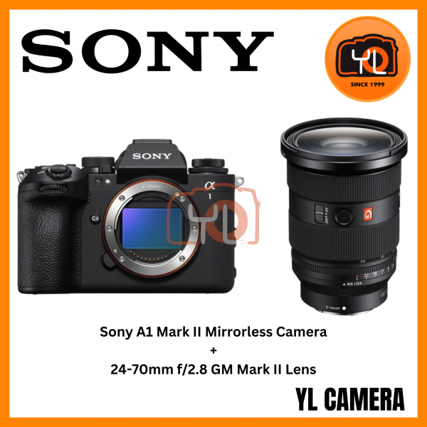 Sony a1 II Mirrorless Camera (Body) + FE 24-70mm f/2.8 GM II Lens (Free Sony 80GB CFexpress Type A TOUGH Memory Card)