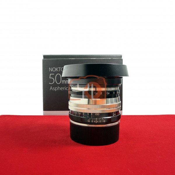 [USED-PJ33] Voigtlander 50mm F1.5 II MC Nokton Vintage Line ASPH (Nickel) VM (Leica M), 95% Like New Condition (S/N:7111026)