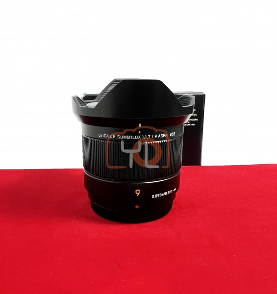 [USED-PJ33] Panasonic 9mm F1.7 Lumix G Leica DG Summilux ASPH, 95% Like New Condition (S/N:XG2LA201553)