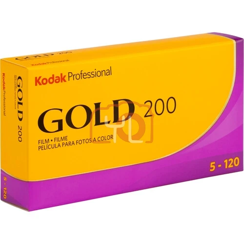Kodak Gold 200 Color Negative Film (120 Roll Film, One Box 5 Rolls)