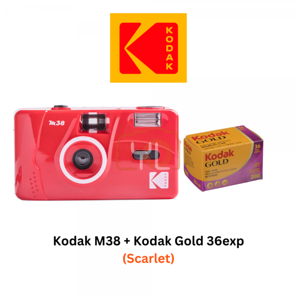 Kodak M38 Film Camera + Kodak Gold 200 (Scarlet)