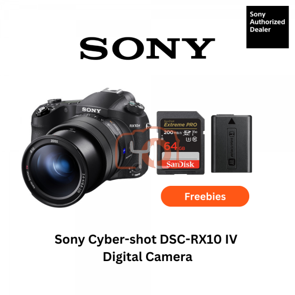 Sony Cyber-shot DSC-RX10 IV Digital Camera - Free 64GB SD Card + NP-FW50