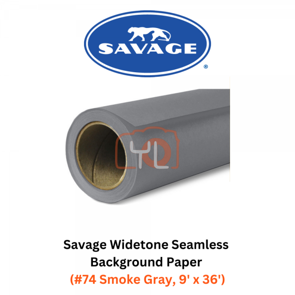 Savage Widetone Seamless Background Paper (#74 Smoke Gray, 9' x 36')