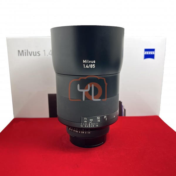 [USED-PJ33] Zeiss 85MM F1.4 Milvus ZF.2 (Nikon F), 95% Like New Condition (S/N:51609463)