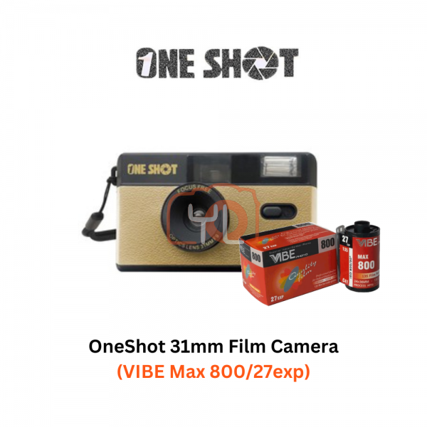 OneShot Film Camera + VibeMax 800/27 - Gold