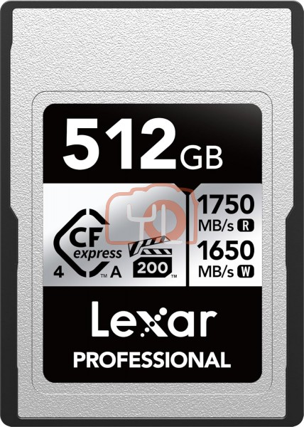 Lexar 512GB Professional SILVER CFexpress 4.0 Type A Memory Card