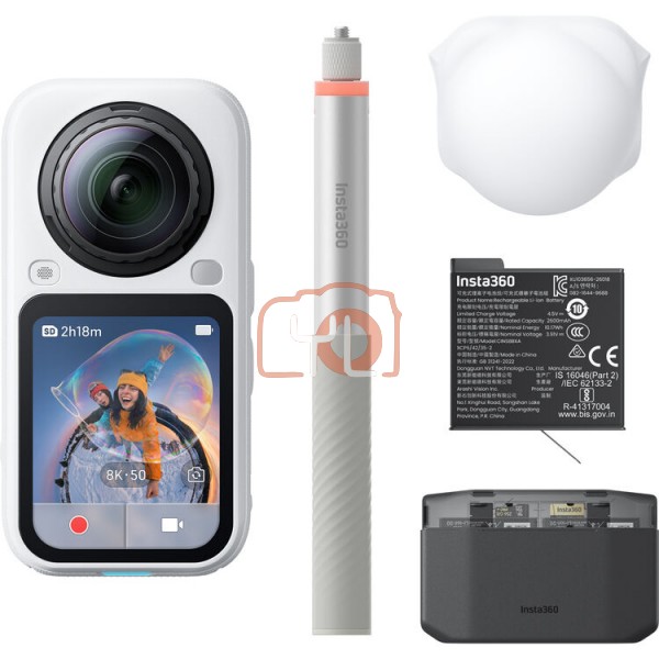 Insta360 X6 360° 8K Camera Essentials Bundle (Arctic White)