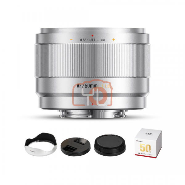 7Artisans Lite Series 50mm f1.8 AF Lens (FUJIFILM X, Silver)