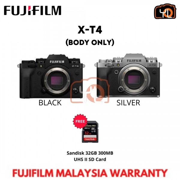 Fujifilm X-T4 - Black ( Free 32GB UHS II Card )