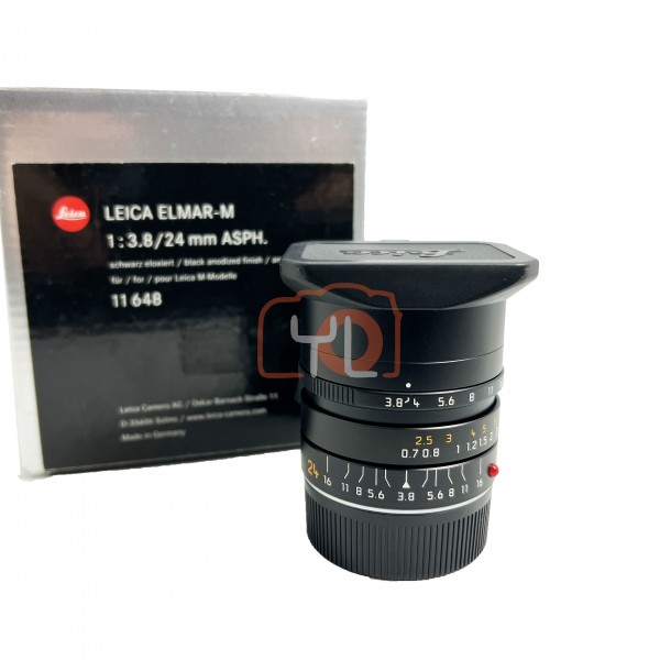 [USED-PJ33] Leica 24mm F3.8 Elmar-M ASPH (Black) 11648 , 95% Like New Condition (S/N:4081632)